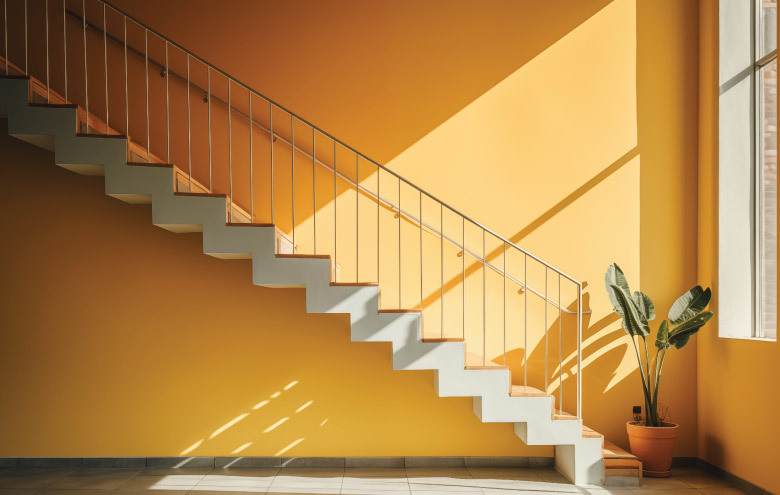 Best Trendy Staircase Wall Colour Combinations