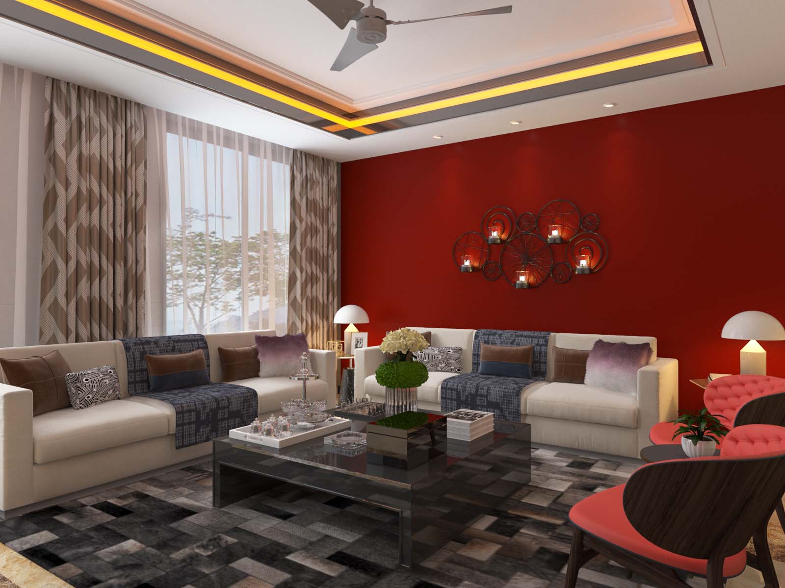 wallpaper designs for living room delhi