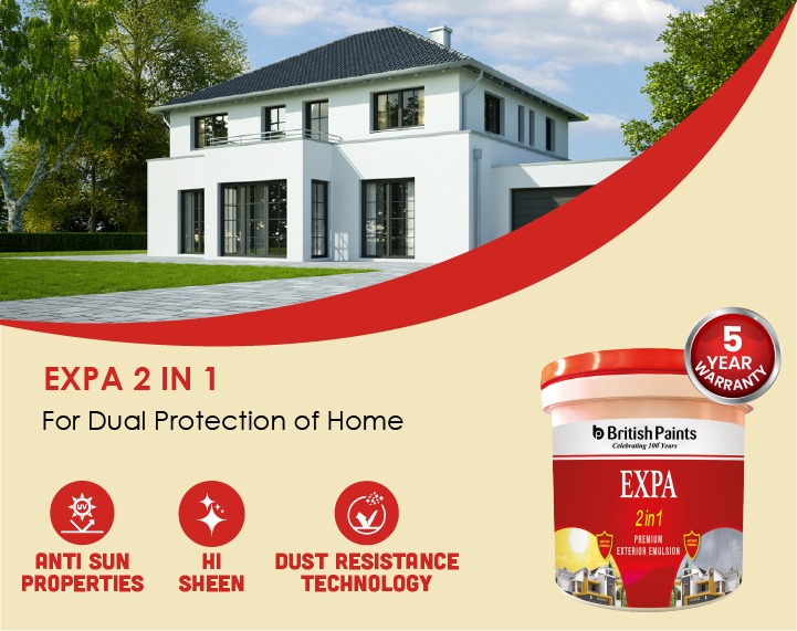 Expa 2 in 1 High Built Exterior Paint Made to International Standards- British Paints