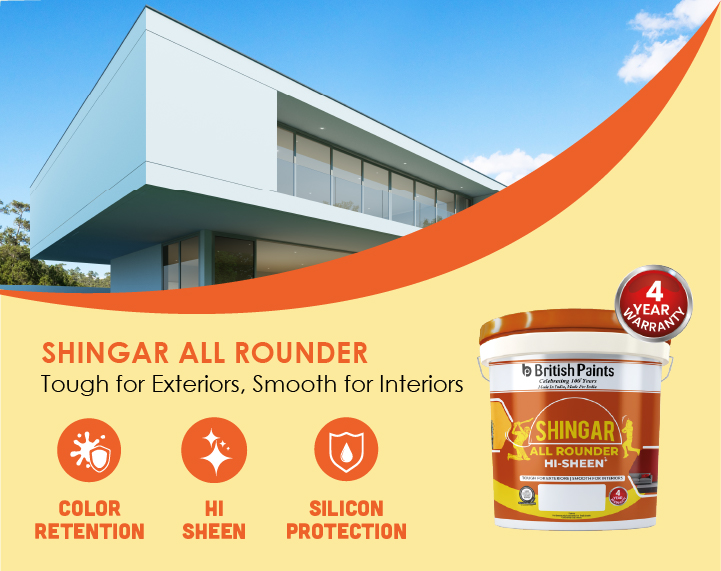 Shingar All-Rounder is 100% Acrylic Emulsion Paint- British Paints